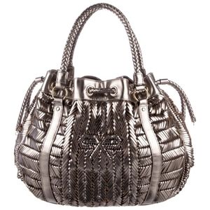 Anya Hindmarch Metallic Woven Leather Bag